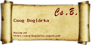 Csog Boglárka névjegykártya
