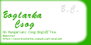 boglarka csog business card